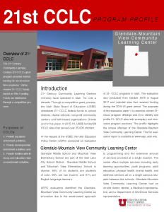 21st Century Community Learning Centers: Glendale-Mountain View