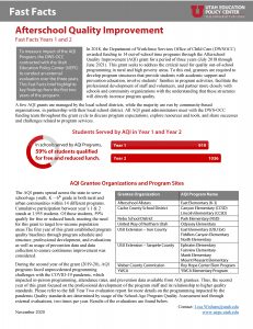 AQI Year 1 and 2 Fast Facts