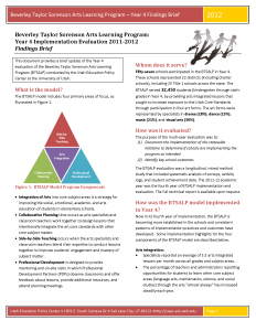 Beverley Taylor Sorenson Arts Learning Program (BTSALP) Evaluation, 2012