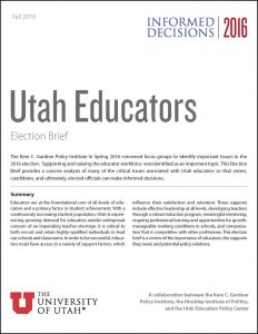 Informed Decisions: Utah Educators Election Brief