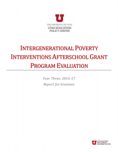 Intergenerational Poverty Interventions Afterschool Program, 2018