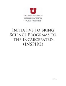 Initiative to bring Science Programs to the Incarcerated (INSPIRE)