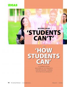 “Moving From ‘Students Can’t’ To ‘How Students Can'” The Learning Professional