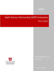 Math Science Partnership (MSP) Evaluation, 2018