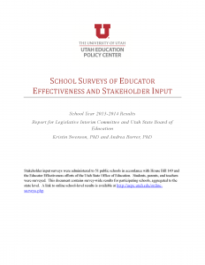 Online Educator Effectiveness and Stakeholder Input Surveys, 2014