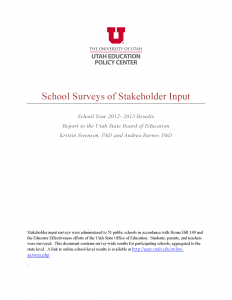 Online Educator Effectiveness and Stakeholder Input Surveys, 2013