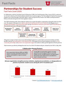 Partnerships for Student Success, 2020 Fast Facts