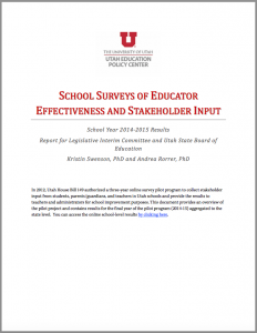 Online Educator Effectiveness and Stakeholder Input Surveys, 2015