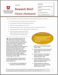 Research Brief: Chronic Absenteeism (2012)